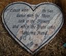 Heart shape granite plaque