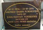 Memorial plaque fixed on an existing bas